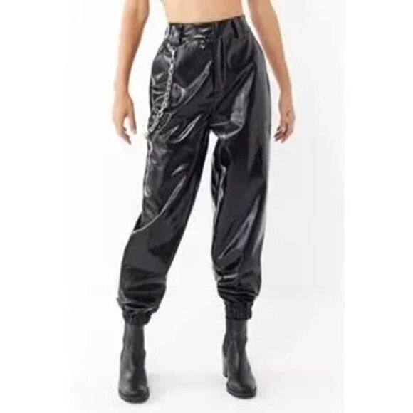 I.AM.GIA Cobain Patent Faux Leather Chain Pant Sz XS - Picture 3 of 13